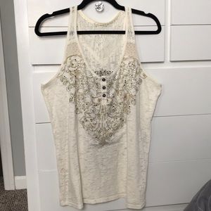 Maurice’s tank top with embellishments